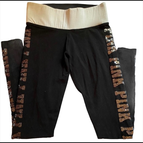 Victoria Secret PINK Sequined Yoga Leggings | XS - Picture 1 of 3